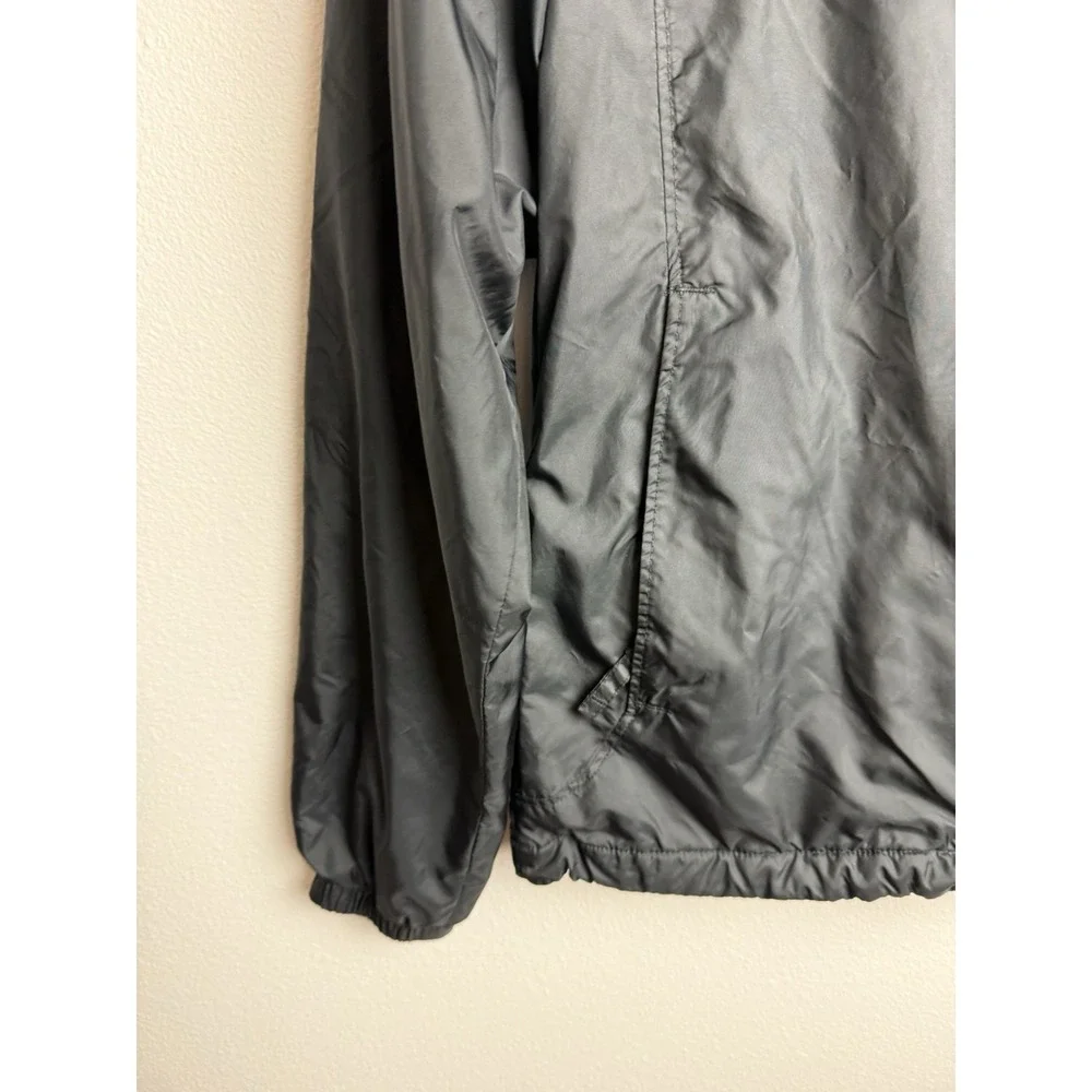 Columbia Flash Challenger Windbreaker Jacket Mens XS Black Logo Hooded Zip-Up‎
